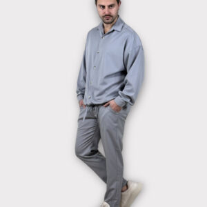 Πουκάμισο Με Κορδόνι Oversize Chiaccio