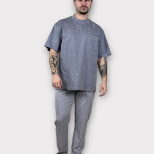 T-shirt Με Strass Grizio