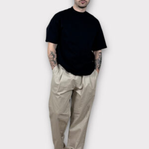 Παντελόνι Jogger Oversize Cotton Beige