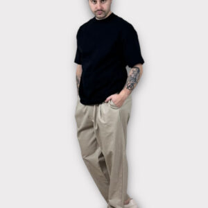 Παντελόνι Jogger Oversize Cotton Beige