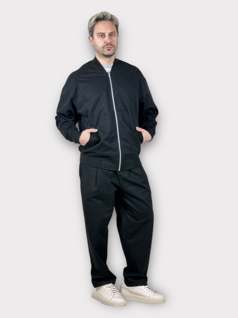 IMG 6393 Pilot Jacket Oversize Cotton Black