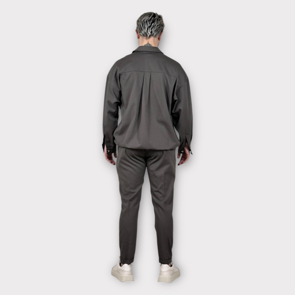 IMG 6429 Πουκάμισο Με Κορδόνι Oversize Fango