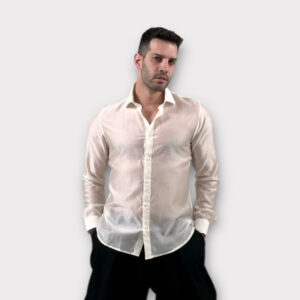 Πουκάμισο Regular fit Tencel Beige