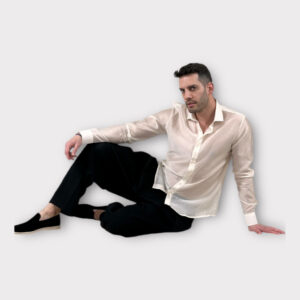 Πουκάμισο Regular fit Tencel Beige