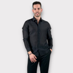 Πουκάμισο Regular fit Tencel Black