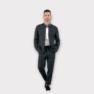 Κοστούμι Μαο Με Μονο Κουμπι Μαύρο