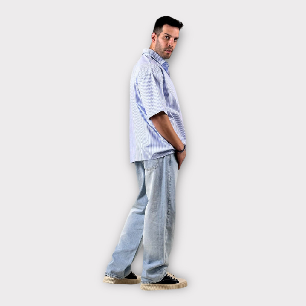 IMG 7981 Ριγέ Πουκάμισο Over Σιελ