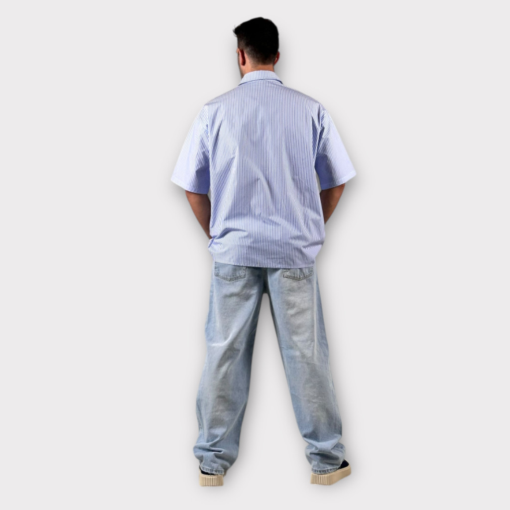 IMG 7982 Ριγέ Πουκάμισο Over Σιελ