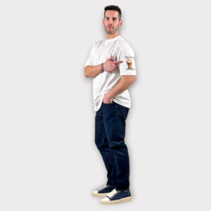 Takeshy Kurosawa T-shirt Ta Mere Doigt Off White