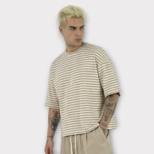 T-shirt Μαρινιερα Μπεζ