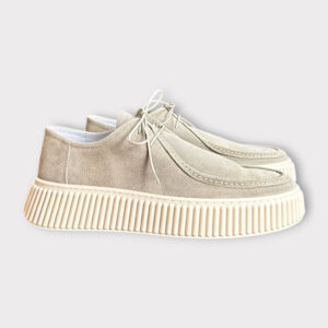 Sneakers Beige Δέρμα Καστορ