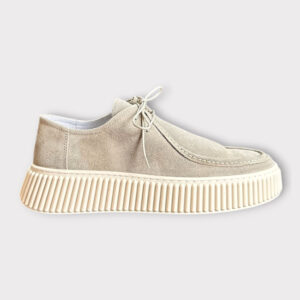 Sneakers Beige Δέρμα Καστορ
