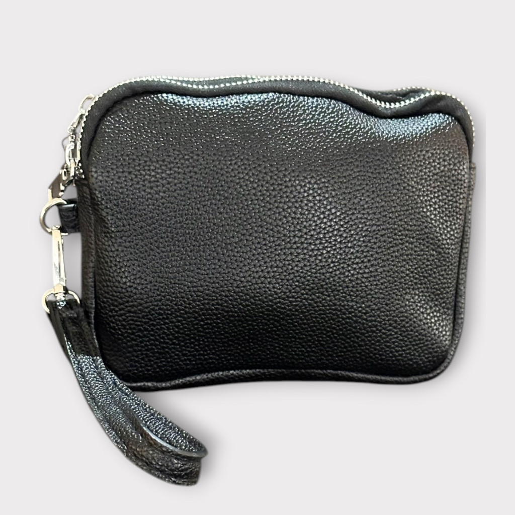 Τσαντάκι Χειρός Διπλό Μαύρο