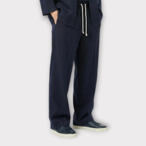 Παντελόνι Με Μεση Jogger Easy Care Misto Lino Black