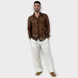 Πουκάμισο Regular fit Transparent Cacao