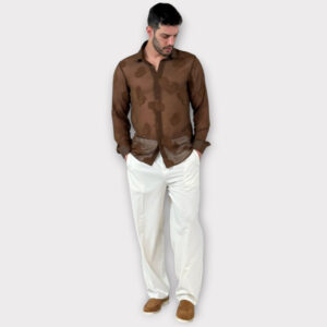 Πουκάμισο Regular fit Transparent Cacao