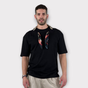 Takeshy Kurosawa T-shirt Foulard Nek Asole Black
