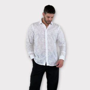 Πουκάμισο Regular fit Geometric White