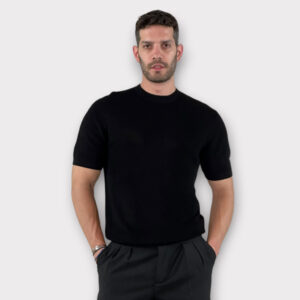 Μπλούζα Νημάτινη Slim Fit Black