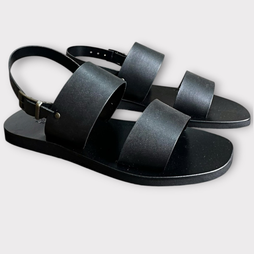 IMG 1670 Σανδάλια Μαύρα Δέρμα Back Strap