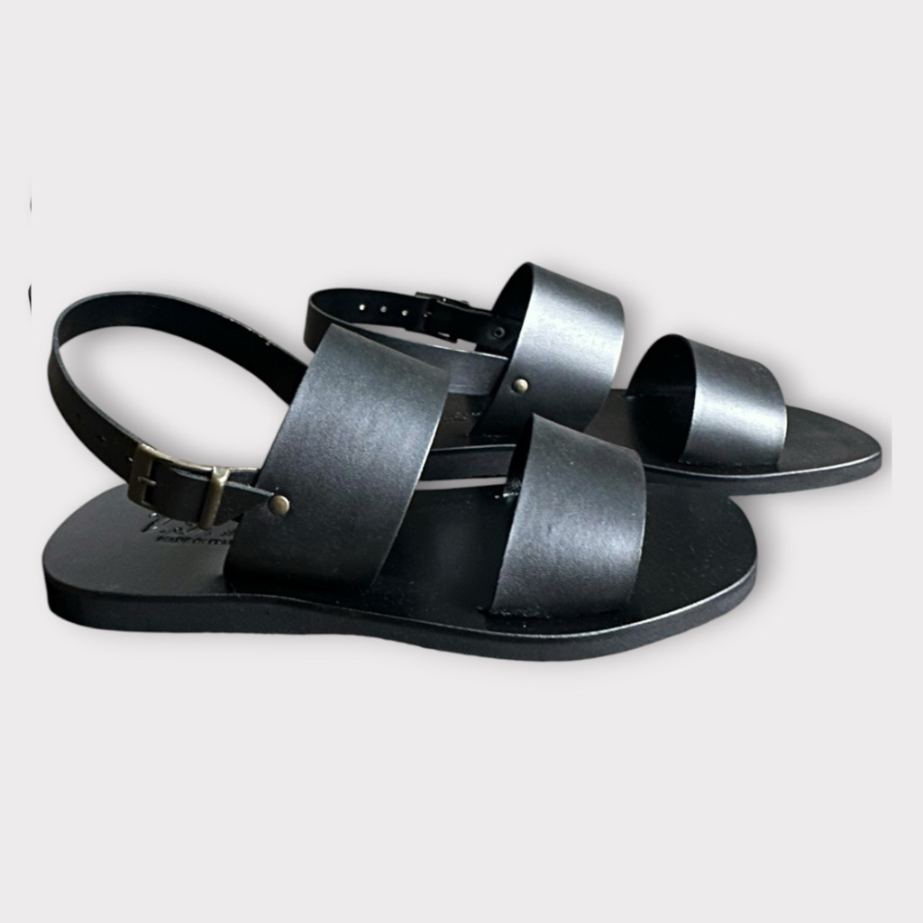 IMG 1671 Σανδάλια Μαύρα Δέρμα Back Strap