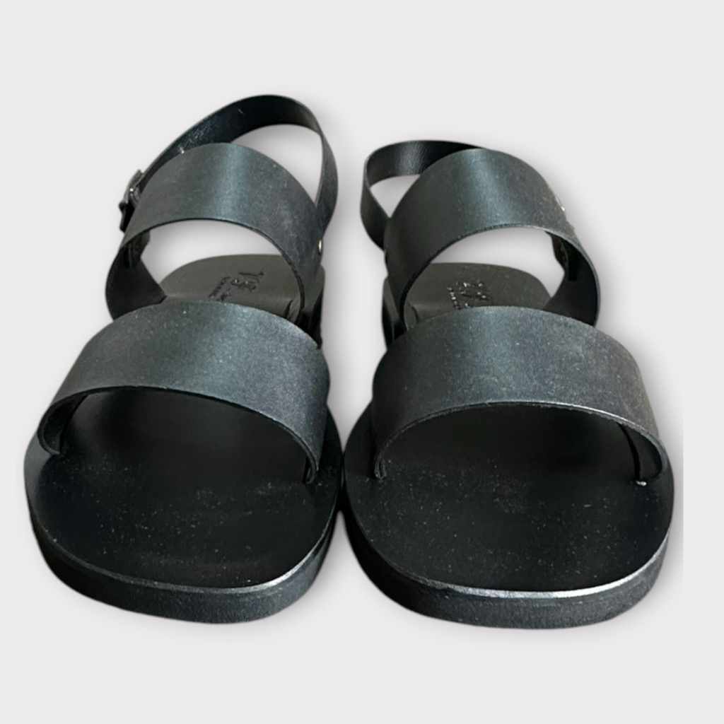 IMG 1672 Σανδάλια Μαύρα Δέρμα Back Strap