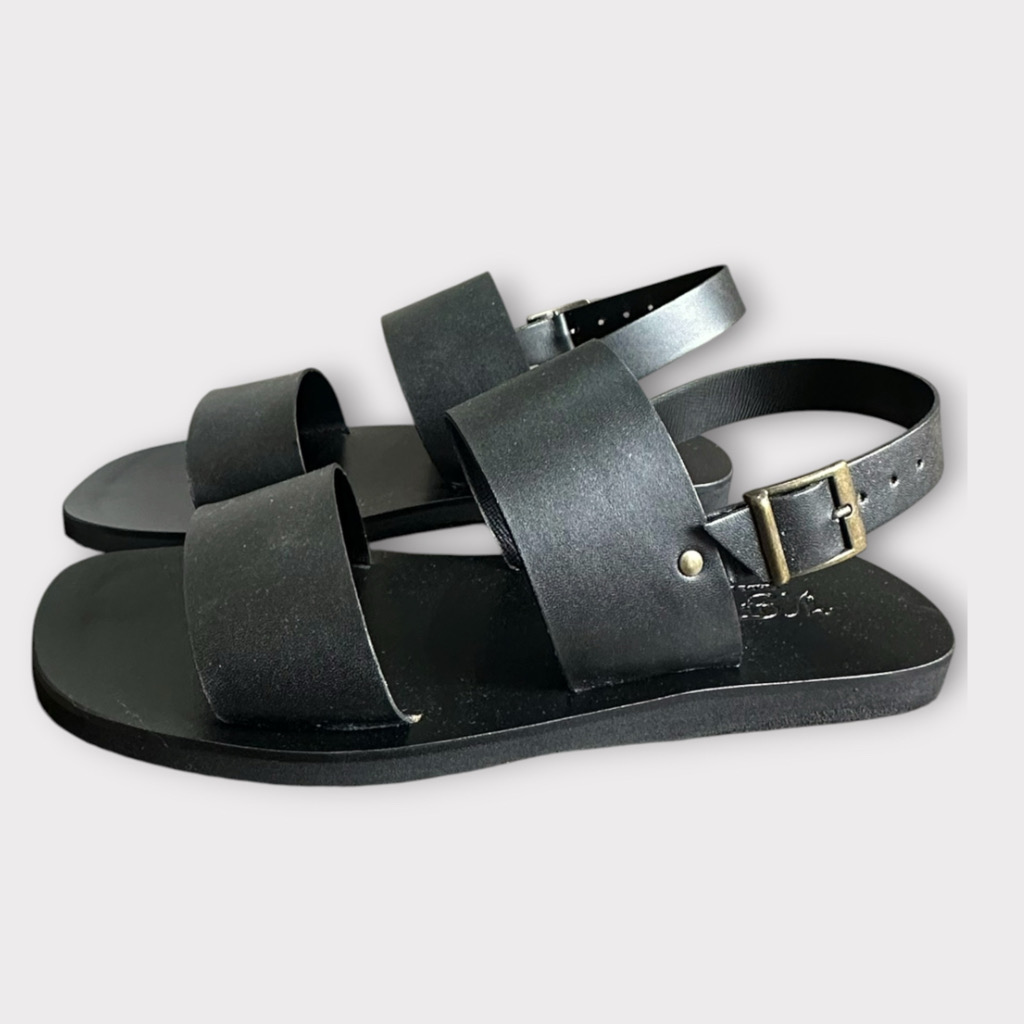 IMG 1673 Σανδάλια Μαύρα Δέρμα Back Strap
