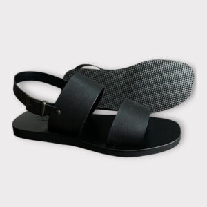 Σανδάλια Μαύρα Δέρμα Back Strap