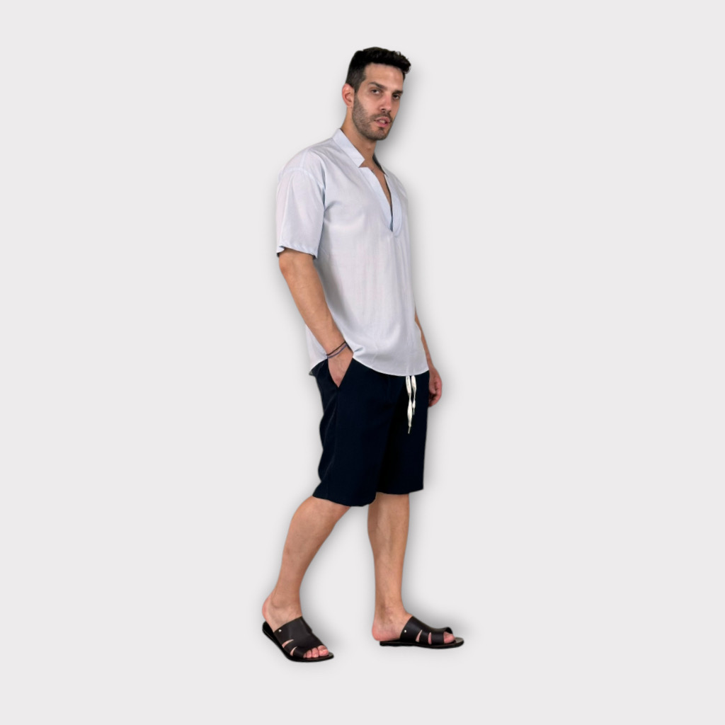 IMG 1806 Πουκάμισο V-neck Light Blue