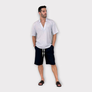 Πουκάμισο V-neck Light Blue