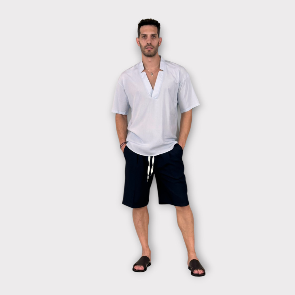 IMG 1808 Πουκάμισο V-neck Light Blue