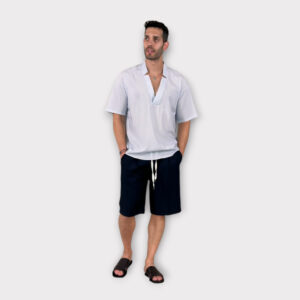 Πουκάμισο V-neck Light Blue