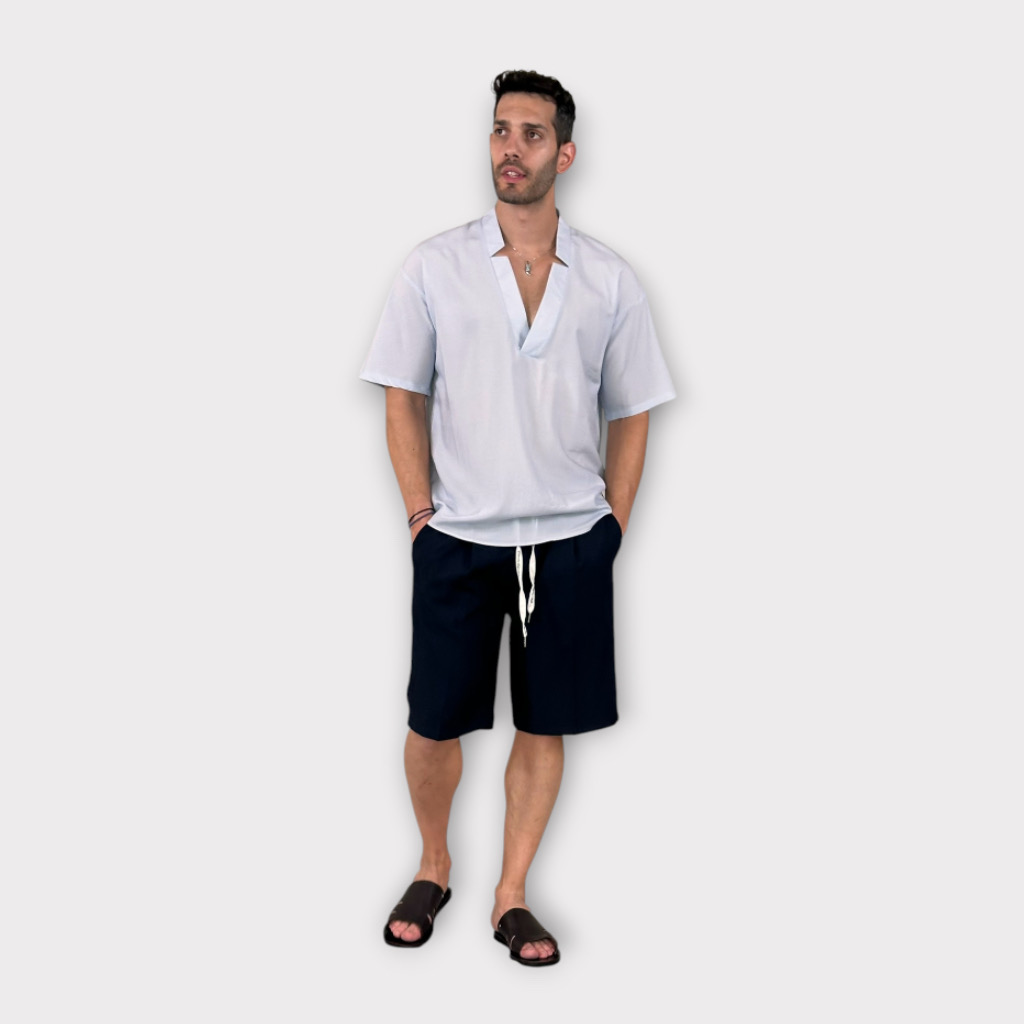 IMG 1809 Πουκάμισο V-neck Light Blue