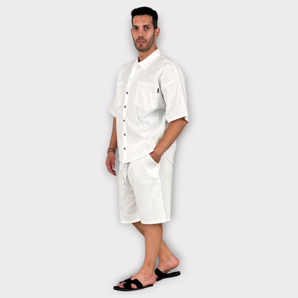 IMG 1974 Takeshy Kurosawa Camicia 100% Lino Bianco