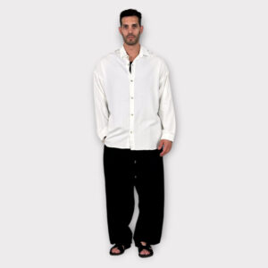 Πουκάμισο Mix Lino Oversize White