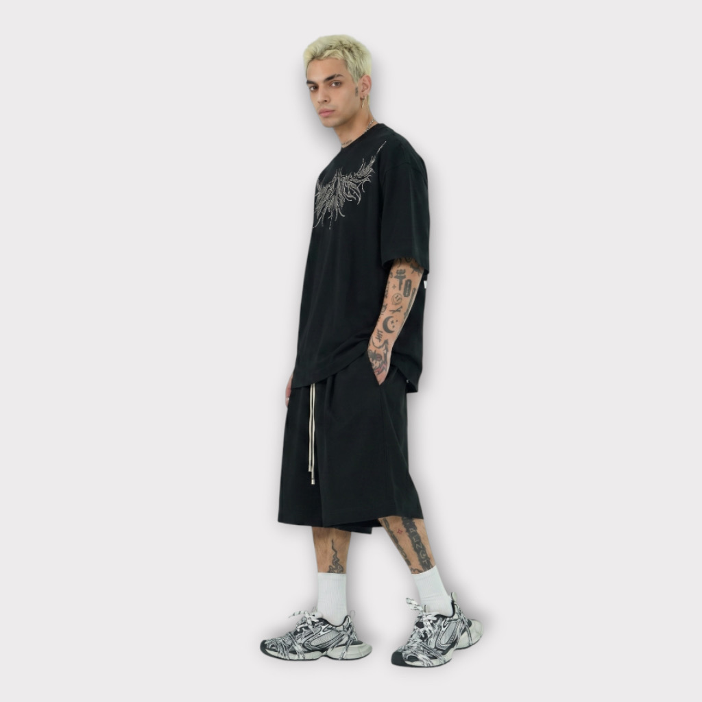 IMG 2059 T-shirt Με Strass Black