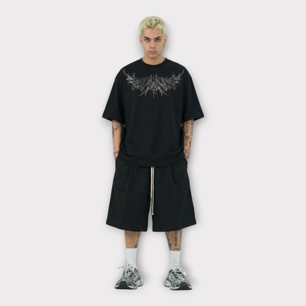 IMG 2061 T-shirt Με Strass Black