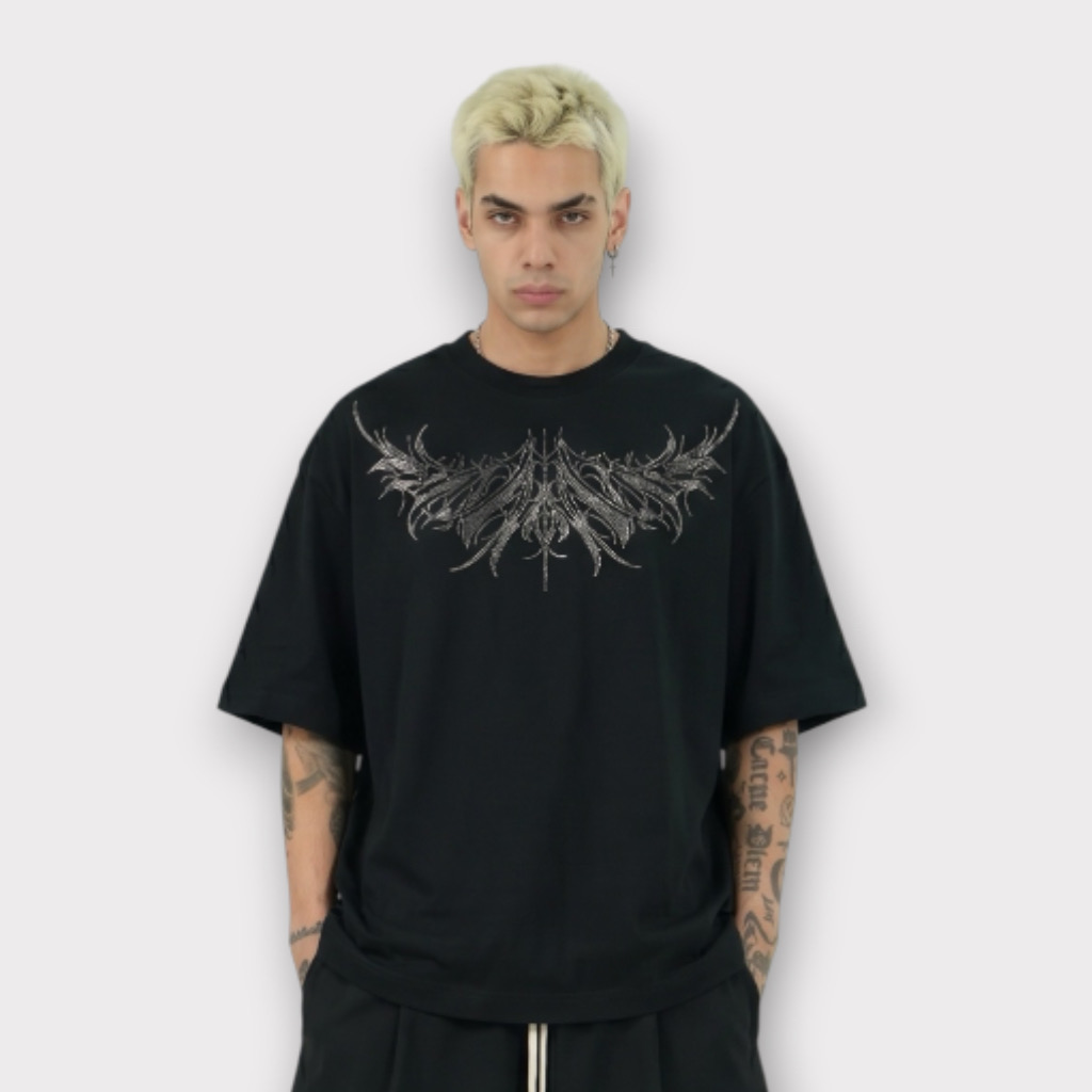 IMG 2062 T-shirt Με Strass Black