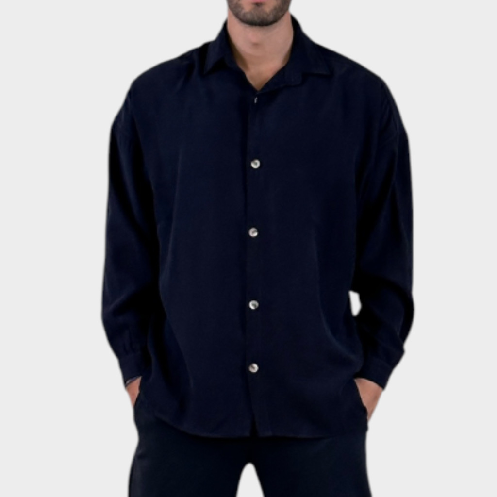 IMG 3311 Πουκάμισο Μπλε Oversize