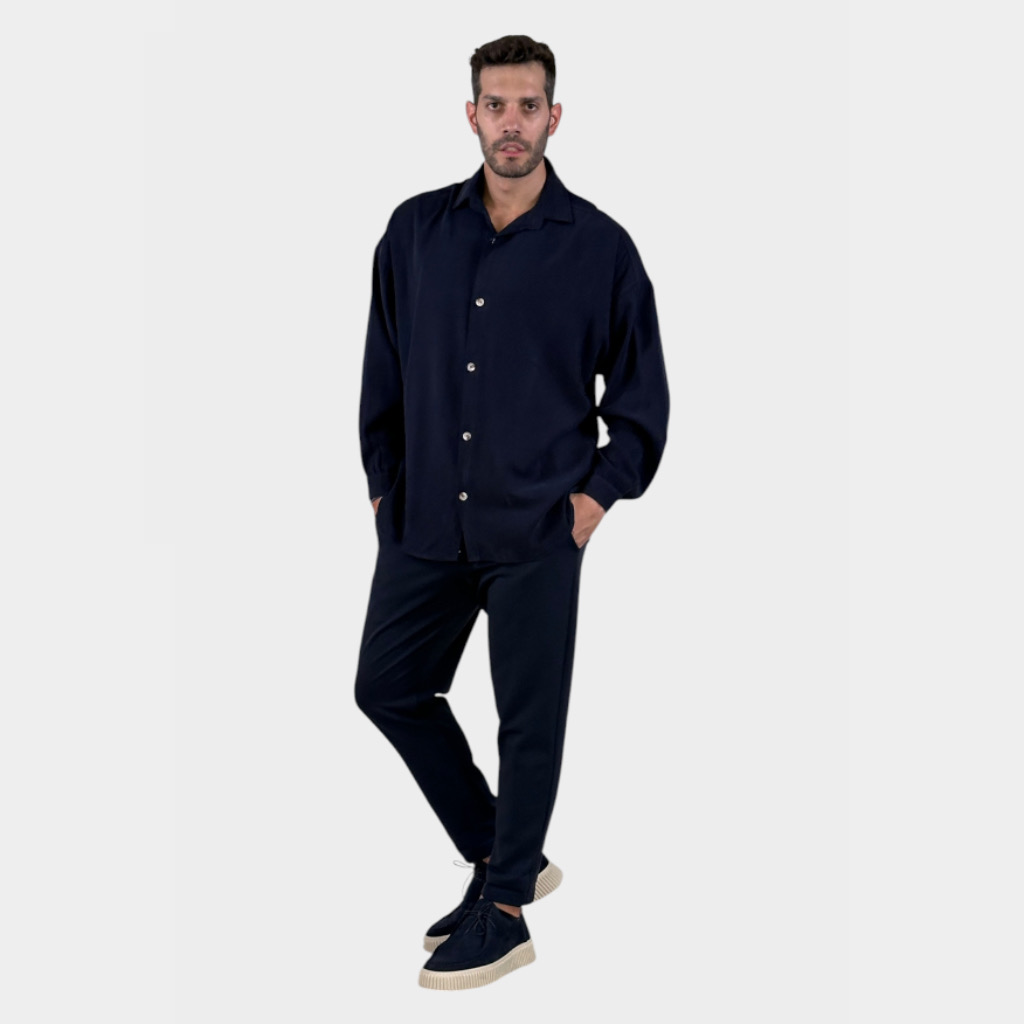 IMG 3314 Πουκάμισο Μπλε Oversize