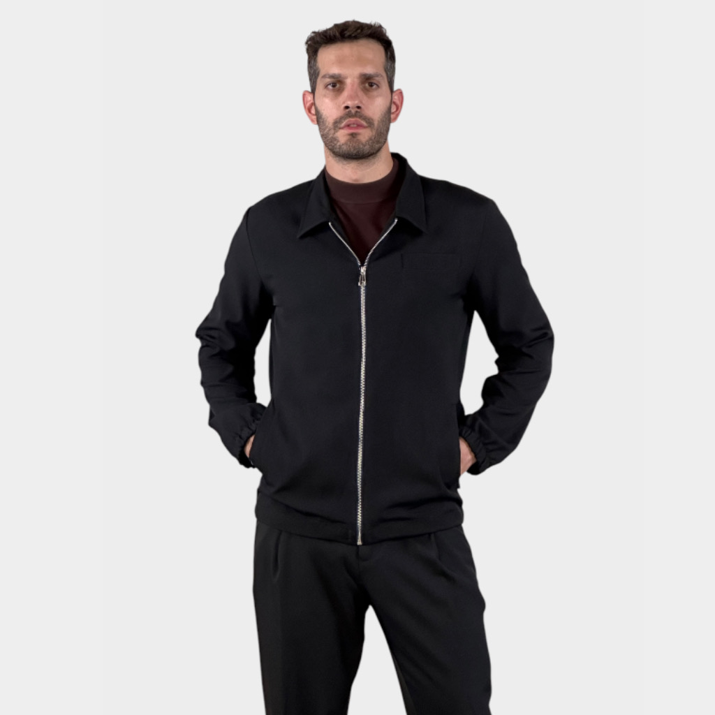 IMG 3342 Takeshy Kurosawa Camicione Con Zip Nero