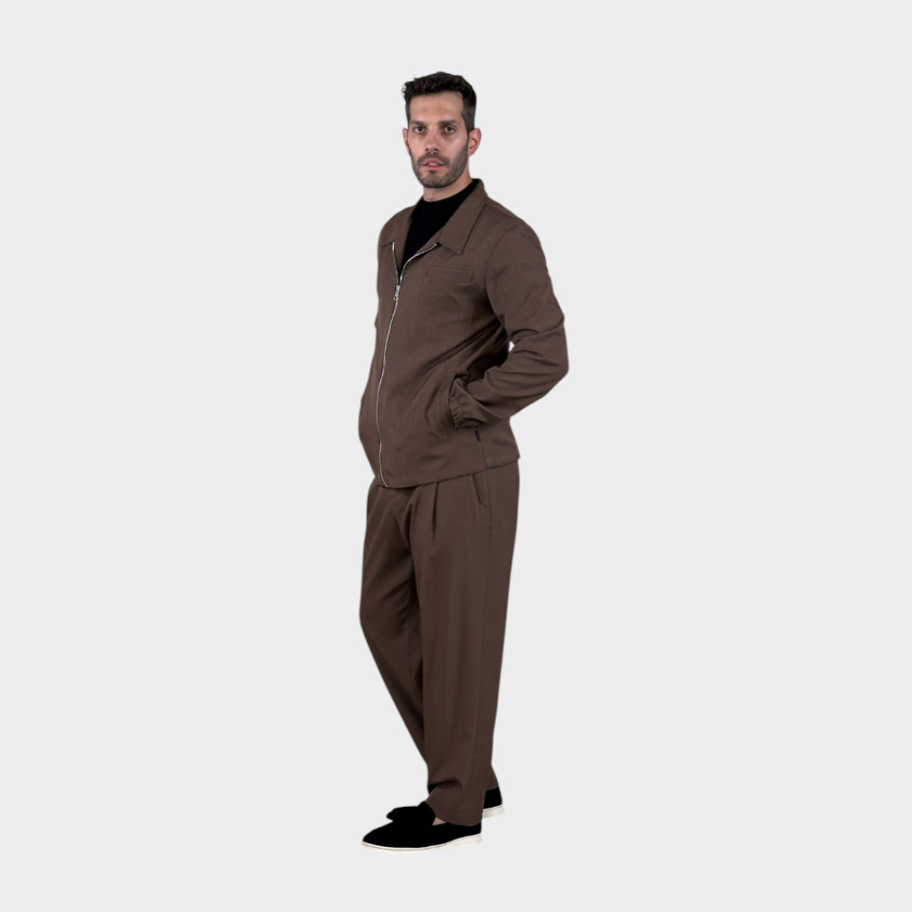 IMG 3451 Takeshy Kurosawa Camicione Con Zip Moro