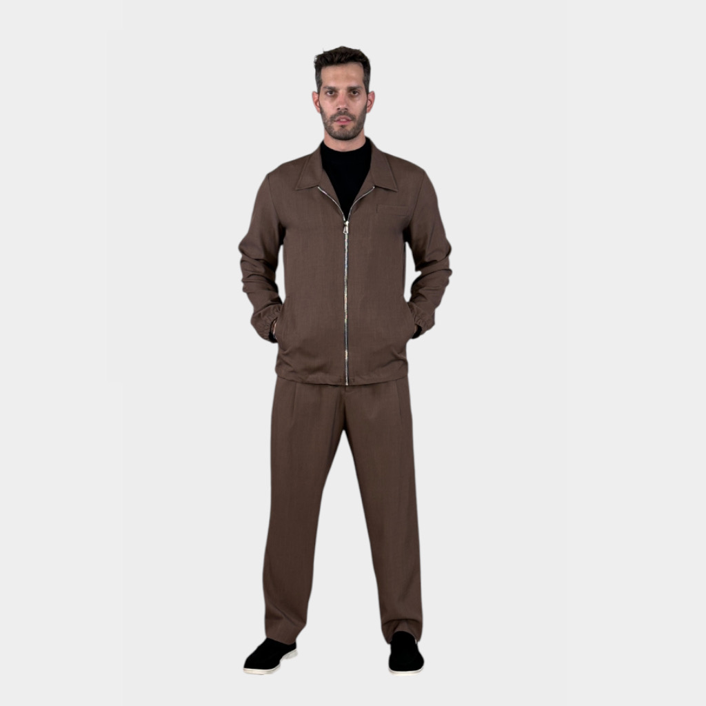 IMG 3453 Takeshy Kurosawa Camicione Con Zip Moro
