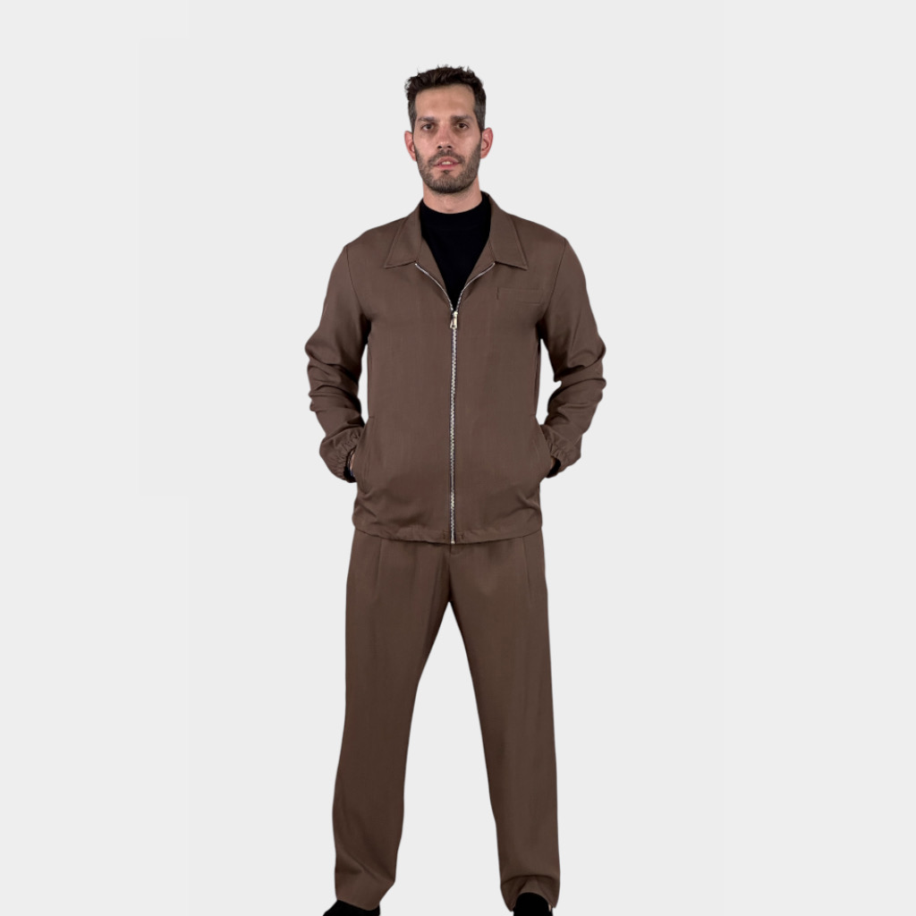 IMG 3454 Takeshy Kurosawa Camicione Con Zip Moro