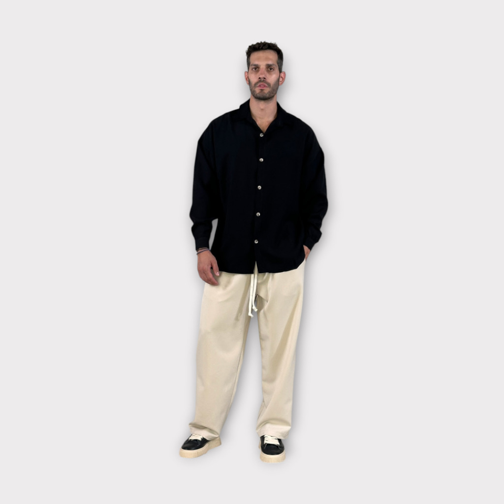 IMG 3468 Πουκάμισο Μαύρο Oversize
