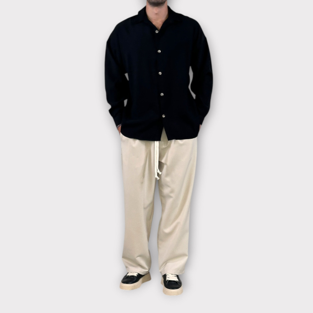 IMG 3469 Πουκάμισο Μαύρο Oversize