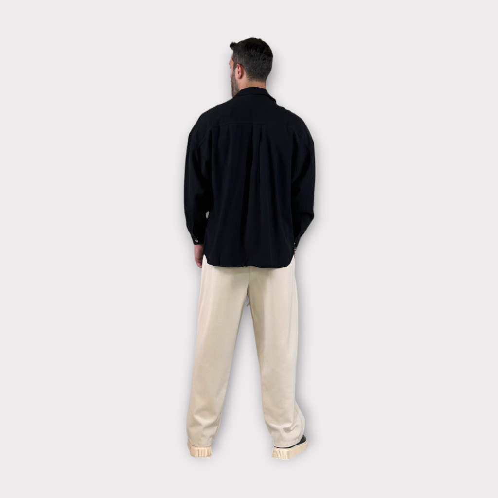 IMG 3470 Πουκάμισο Μαύρο Oversize