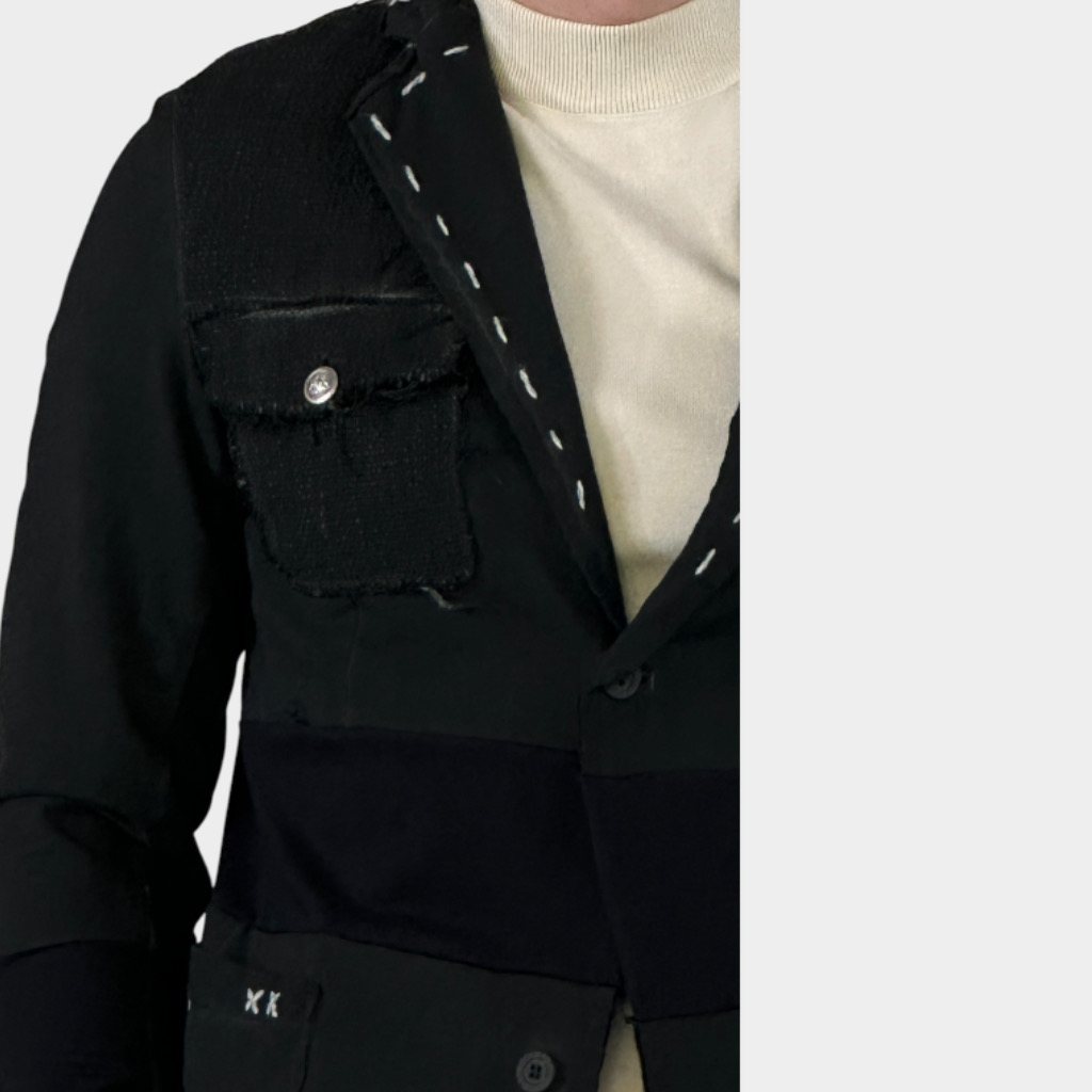 IMG 3485 ADM Σακάκι Felpa Patchwork Black