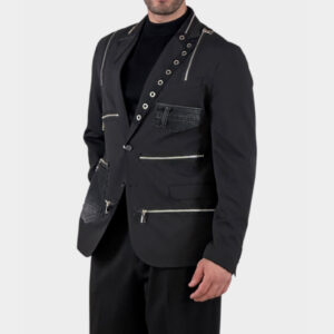 ADM Σακάκι Multizip Patchwork Black