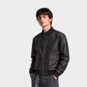 Eco Leather Jacket Μαύρο